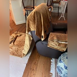 Gold Velvet Blackout Curtains (2 panels)